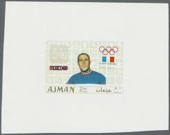 1968, Olympische Spiele, Zwei Entwürfe Auf Kleinem Block.
1968 Olympic Games, Two Designs On A Small Block.... - Ajman