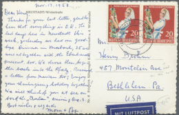 Ab 1958, Lot Von 133 Briefen Als LUFTPOST- MEHRFACHFRANKATUREN In Die USA, Verwendet Sind Fast Nur... - Autres & Non Classés