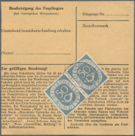 1951/1954, Waagerechte Posthorn Paare, Teils Auf Briefstücken Und Briefen, Dabei U.a. 25Pf Paar Auf Brief (Mi.... - Autres & Non Classés