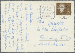 1949/1960 (ca.), Bestand Von 20 Belegen (Briefe Und Karten) Mit überwiegend Portogerechten Einzelfrankaturen... - Autres & Non Classés