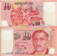 SINGAPORE  New $10  Polimer  Pnew   Sports-two Solid Houses On Back    (2016)   UNC - Singapur