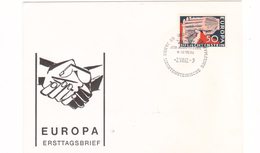 Liechtenstein "Europa" Year 1962 Fdc. - Cartas & Documentos