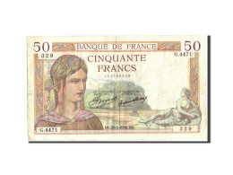 Billet, France, 50 Francs, 50 F 1934-1940 ''Cérès'', 1936, 1936-05-28, TB - 50 F 1934-1940 ''Cérès''