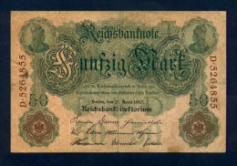 Banconota Germania 50 Mark  21/4/1910 BB - Te Identificeren
