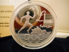 CYPRUS (GREECE) 1 POUND 2000 SILVER PROOF "Sydney Olympic Games" - Cyprus