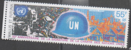 WALLIS Et FUTUNA - Nations Unies : Casque Bleu - 50 Ans De La Signature De La Charte Des Nations Unies - Ungebraucht