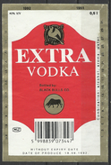 Hungary, Extra Vodka, 0.5 L., 1992. - Alcoholen & Sterke Drank
