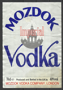 United Kingdom, Mozdok Imperial Vodka.. - Alcoholen & Sterke Drank