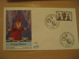 PUPPETS EUROPA Puppet Marionnette Marioneta Theater Theatre BONN 1989 FDC Cancel Cover GERMANY - Marionetten
