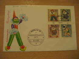 PUPPETS Yvert 335/8 Puppet Marionnette Marioneta Theater Theatre BERLIN 1970 FDC Cancel Cover BERLIN GERMANY - Marionetten