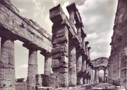 Paestum (SA) - Tempio Di Nettuno, Colonnato Della Cella, Viaggiata 1964 - Salerno