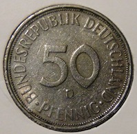 Germany - 1971 - 50 Pfennig - Mintmark "D" - Munich - KM 109.1 - VF/F - Look Scans - 50 Pfennig