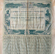 Gouvernement Général De L'Afrique Occidentale Française - Obligation De 500 F / 1903 - Afrika