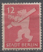 German, Russian Occupation (Berlin-Brandenburg) 1945. Scott #11N5 (M) Bear Carrying Board * - Berlino & Brandenburgo