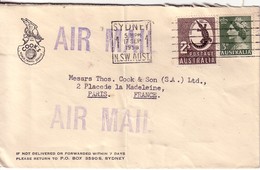 AUSTRALIE - LETTRE DE SYDNEY POUR LA FRANCE LE 17-9-1958 - PAR POSTE AERIENNE. - Brieven En Documenten