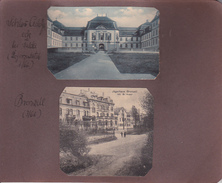 2 AK Fulda - Schloss - Bronzell - Rücks. Freiburg - Beschnitten, Auf Karton 22*18cm - 1918/19 (27294) - Fulda