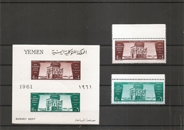 Egyptologie -Monuments De Nubie ( 233/234 + BF 6 XXX -MNH- Du Y-émen) - Egyptologie