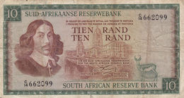 SOUTH AFRICA 10 RAND ND (1966) P-114a VG-F "free Shipping Via Registered Air Mail" - Afrique Du Sud