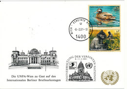 Austria UN Vienna Show Card Berlin 8-11/2-2001 - Cartas & Documentos