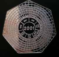 ZAMBIA 4000 4,000 KWACHA 2000 SILVER PROOF MILLENNIUM COIN CALENDAR 2001 - Zambie