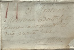 L 1797 Datée De Beaumont Port II à La Craie Rouge Pour Mons - 1794-1814 (Franse Tijd)