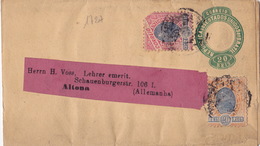 17207# BRESIL BRASIL BANDE IMPRIME Pour ALTONA ALLEMAGNE GERMANY DEUTSCHLAND STATIONERY GANZSACHE - Postal Stationery