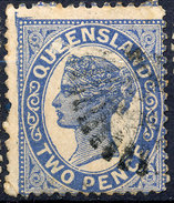 Stamp QUEENSLAND Queen Victoria 2p Used Lot#32 - Gebraucht