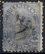 Stamp QUEENSLAND Queen Victoria 2p Used Lot#40 - Oblitérés