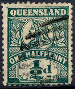 Stamp QUEENSLAND Queen Victoria 1/2p Used Lot#57 - Gebraucht