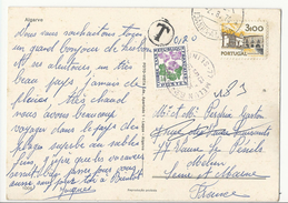 Carte Postale Du Portugal Pour Melun - 1975 - Taxée à 1 Fr - 1960-.... Brieven & Documenten