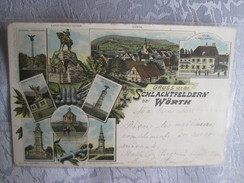 GRUSS AUS WOERTH . HOTEL WEISAEKER 1897 RARE - Wörth