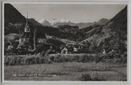 Giswil, Kirche Mit Wetterhorngruppe - Photo: Burch - Giswil