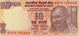INDIA 10 RUPEES 2012 P-95xr UNC REPLACEMENT WITH ✴ SIGN. SUBBARAO [IN280h1] - Inde