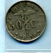 1930  BON POUR 50 CENTIMES  BELGIQUE - 50 Cent