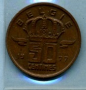 1977    50 CENTIMES  BELGIË - 50 Cent