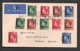 GB Edward 8th - Morocco Angencies/Tangier - Cover With 11 Stamps - See NOTES - Postämter In Marokko/Tanger (...-1958)