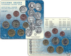 Greece Euro Coins Official BU Set 2007 - Griekenland