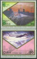 CUBA 1990, TRANSPORT, AIRPLANE, TRAIN, COMPLETE MNH SERIES With GOOD QUALITY, *** - Nuevos