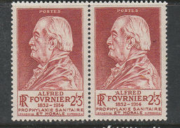 FRANCE N° 748 2F + 3F ROUGE BRUN ALFRED FOURNIER PETIT TRAIT AU  DESSUS DE P DE POSTES NEUF SANS CHARNIERE - Neufs