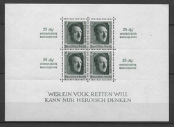 REICH - 1937 - BLOC YVERT N° 11 ** -  COTE = 325 EURO - - Blokken
