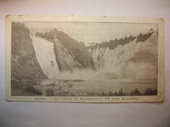 Carte Postale Québec Les Chutes De Montmorency   (Petit Format 7,5 Cm Sur 14 Cm ,Non Circulée) - Cataratas De Montmorency