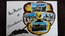 CPSM UNE PENSEE DE CARCASSONNE CITE AUDE  ED 7  2 EME CHOIX - Carcassonne