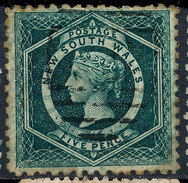 Stamp   New South Wales  Used 5d Gray Used Lot#10 - Oblitérés