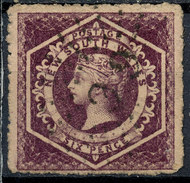 Stamp   New South Wales 1860  Used 5d Gray Used Lot#18 - Gebruikt