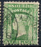 Stamp   New South Wales 1856  Used  3p Used Lot#31 - Oblitérés