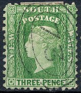 Stamp   New South Wales 1856  Used  3p Used Lot#34 - Oblitérés