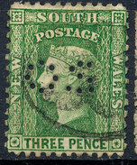Stamp   New South Wales 1856  Used  3p Used Lot#37 - Oblitérés