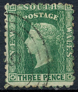 Stamp   New South Wales 1856  Used  3p Used Lot#40 - Oblitérés