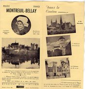 VP9018 - Ancien Dépliant Touristique - MONTREUIL BELLAY ( Anjou ) - Reiseprospekte