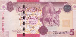 LIBYA 5 DINARS ND 2011 P-72 VF - Libia